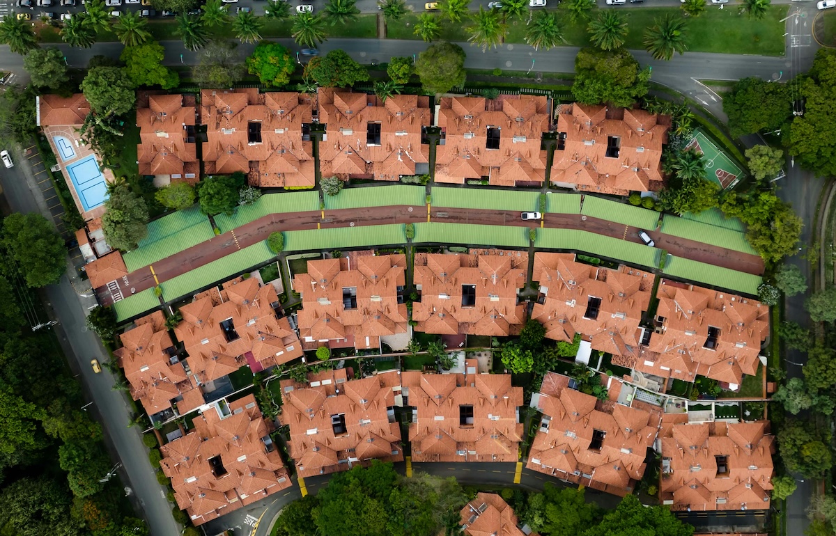 Condos in HOA community, view from the top.